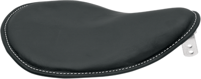 DRAG SPECIALTIES SEATS Seat - Spring Solo - Low-Profile - Small - Black Leather/White Stitching 0806-0028