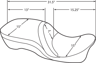 DRAG SPECIALTIES SEATS Touring Seat - Pillow - FL '09-'23 0801-0835