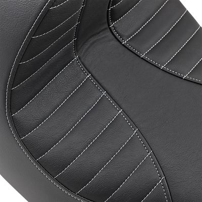 DRAG SPECIALTIES SEATS EZ-Solo Seat - Scorpion Stitch - Silver Thread - Vinyl - FXBR/S '18-'20 0802-1273