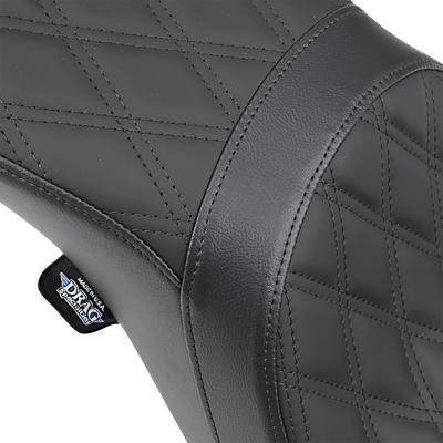 DRAG SPECIALTIES SEATS Predator 2-Up Seat - Double Diamond - Black - FXD/FXDWG 0803-0541