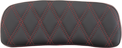 DRAG SPECIALTIES SEATS Chopped Tour-Pak Pad - Solar Leather - Red Double Diamond - 1-3/4" Thick 0822-0434