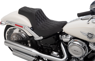 DRAG SPECIALTIES SEATS Predator III Seat - Double Diamond - Black Stitching - FLFB/S '18-'25 0802-1188