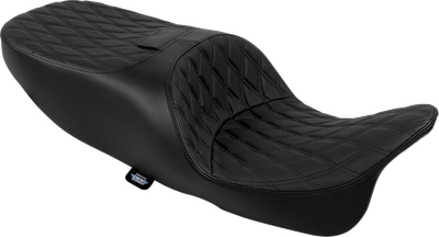 DRAG SPECIALTIES SEATS Freedom Seat - Vinyl - Double Diamond Black Stitch - FLRT/FLTRT '15-'25 4727B
