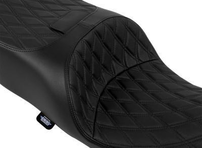 DRAG SPECIALTIES SEATS Freedom Seat - Vinyl - Double Diamond Black Stitch - FLRT/FLTRT '15-'25 4727B