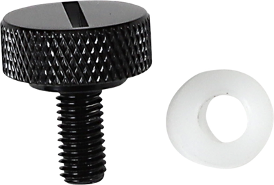 DRAG SPECIALTIES Seat Knob - Slotted - Black - 1/4"-28 370296