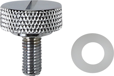 DRAG SPECIALTIES Seat Knob - Slotted - Chrome - 1/4"-28 370295
