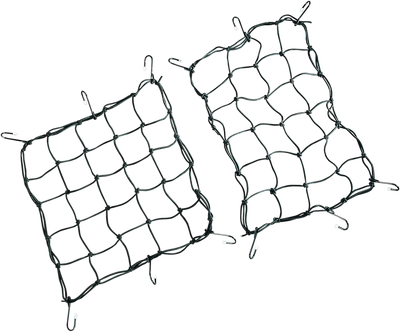 DRAG SPECIALTIES Cargo Net - 12" x 17" - 6 Hook - Black 10-6101B-HC4