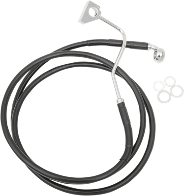 DRAG SPECIALTIES Brake Line - Front (Upper) - Black 615220-BLK