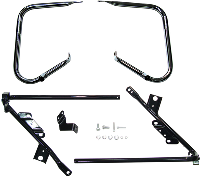 DRAG SPECIALTIES Saddlebag Support Brackets - Black - FL '09-'13 21058B