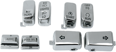 DRAG SPECIALTIES Switch Cap Kit - Audio - Chrome H18-033600-C