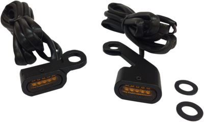 DRAG SPECIALTIES LED Handlebar Marker Lights - Black/Amber L22-0232MBAENU