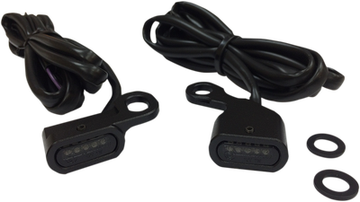 DRAG SPECIALTIES LED Handlebar Marker Lights - Black/Smoke L22-0230MBMENU