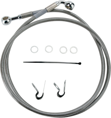 DRAG SPECIALTIES Brake Line - Front - +4" - Stainless Steel - XL 660310-4