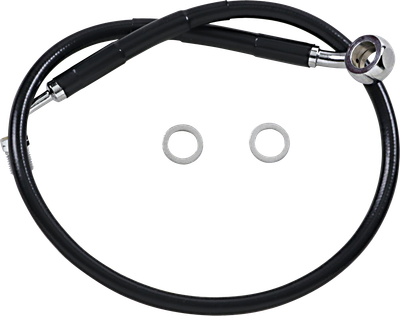 DRAG SPECIALTIES Brake Line - +2" - Black - '18-'24 Softail 618631-2BLK