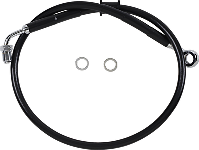 DRAG SPECIALTIES Brake Line - Front (Upper) - Black 618620-BLK