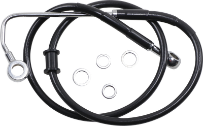 DRAG SPECIALTIES Brake Line - Front (Upper) - Black 618299-BLK