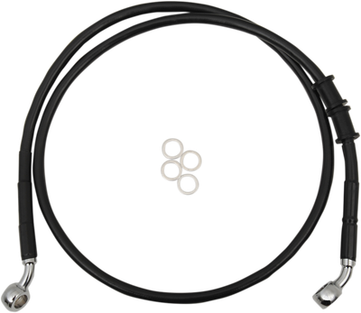 DRAG SPECIALTIES Brake Line - Front - +2" - Black - XL 614772-2BLK