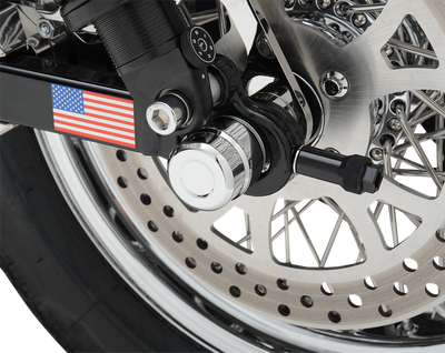 DRAG SPECIALTIES Axle Caps - Rear - Chrome - Pair 0214-0832