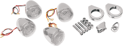 DRAG SPECIALTIES Turn Signal Kit - Clear/Red 12-0222