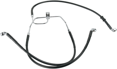 DRAG SPECIALTIES Brake Line - Front - Black - +6" - FXDF '08-'17 660325-6BLK