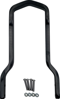 DRAG SPECIALTIES Square Sissy Bar - Short - Black - 10" H x 7.5" W X08-0041GBS