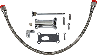 DRAG SPECIALTIES Engine Oil Spout Kit - Chrome - 02'-06' Touring 323057