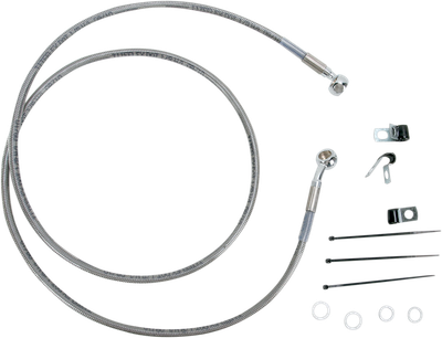 DRAG SPECIALTIES Brake Line - Front - +8" - Stainless Steel 660214-8