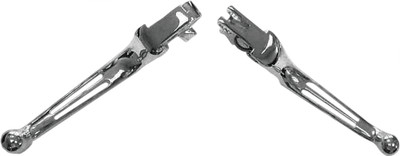 2 Slot Lever Set Chrome Big Twin 07 17