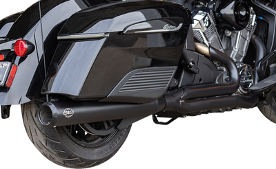 S&S CYCLE 2-into-1 Qualifier Exhaust System - Guardian Black - Race Only - Indian with PowerPlus 550-1131