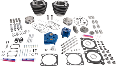 S&S CYCLE Power Package - Oil Cooled - 496 Chain Drive - Wrinkle Black w/Highlight - M8 310-1390A