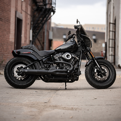 S&S CYCLE 2-into-1 Exhaust System - Black 550-0789