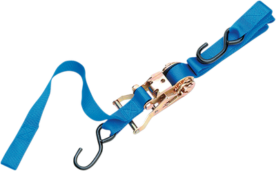 PARTS UNLIMITED Tie-Down Straps - Ratcheting - Assist - 1" x 6' - Blue 3920-0076