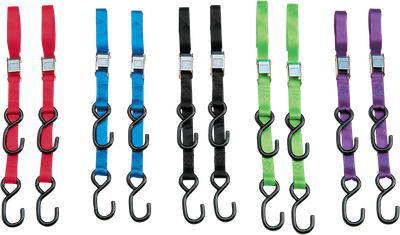 PARTS UNLIMITED Tie-Down Straps - 1" x 7' - Cam Buckle - Heavy Duty - Red TDL100
