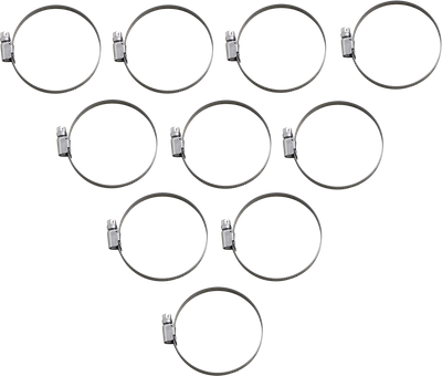 PARTS UNLIMITED Hose Clamps - Embossed - 50-70 mm - 10 Pack T03-6259-10
