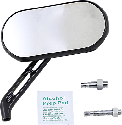 ARLEN NESS Mirror - Sidekick - Side View - Oval - Black - Right 510-002