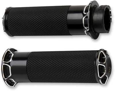 ARLEN NESS Beveled Grips - Cable - Black 07-331