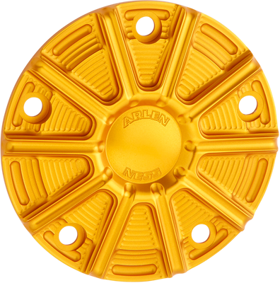 ARLEN NESS Points Cover - 10 Gauge - 5 Hole - Gold Anodized - '99-'17 Twin Cam 700-028