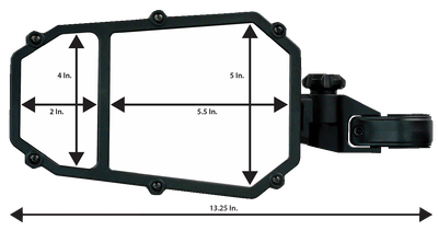 MOOSE OFFROAD Mirror - Side View - Octagon - Black MUTVMIR-ES2-CCS