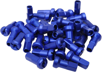 MOOSE OFFROAD Spoke Nipples - MX1 - Blue - 9 Gauge - Set 24-920