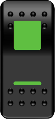 MOOSE OFFROAD Rocker Switch - On/Off - Green GNG-PWR
