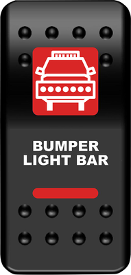 MOOSE OFFROAD Rocker Switch - Bumper Light Bar - Red BLB-PWR-R
