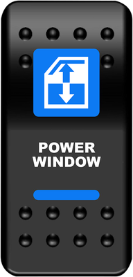 MOOSE OFFROAD Rocker Switch - Power Window - Blue WIN-PWR