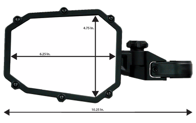 MOOSE OFFROAD Mirror - Side View - Octagon - Black MUTVMIR-ES1-CCS