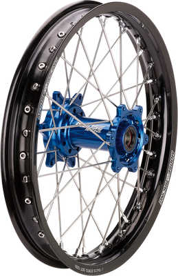 MOOSE OFFROAD Wheel Assembly - SX-1 - Complete - Rear - Black Wheel/Blue Hub - 18x2.15 - Husqvarna/Gas Gas/KTM MR-21518-BKBU