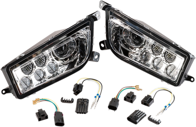 MOOSE OFFROAD LED Headlight - Chrome - Polaris 100-3352-PU