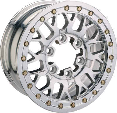 MOOSE OFFROAD Wheel - 346X - Beadlock/6 Lug - Front/Rear - Silver - 15x7 - 6/5.5 - 5+2 346BLMO 157655P54