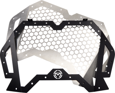 MOOSE OFFROAD Front Grille - Black - Polaris - RZR '19-'23 100-1378-PU