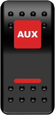 MOOSE OFFROAD Rocker Switch - Auxilary Power - Red AUX-PWR-R