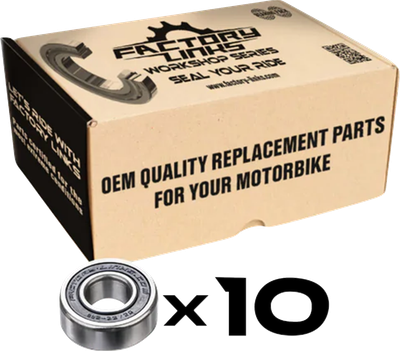FACTORY LINKS Wheel Bearings - Double Seal - 6906 2RS - 30x47x9 - 10 Pack WBE-J-042