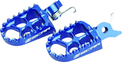 SCAR RACING Evo Foot Pegs - Blue - Yamaha YZ/WR S1512B
